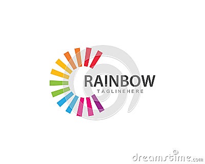 Rainbow logo vector Vector Illustration