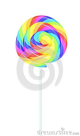 Rainbow lollipop Stock Photo