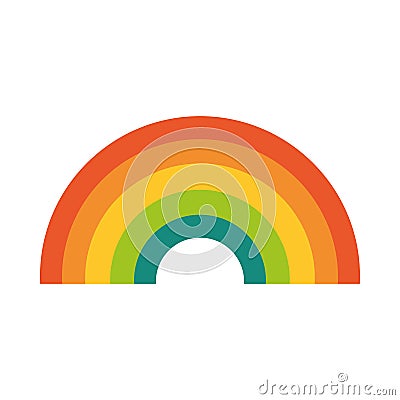 rainbow magic fantasy icon vector white background Vector Illustration