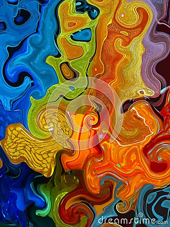 Rainbow in minerals and details Vector Illustration