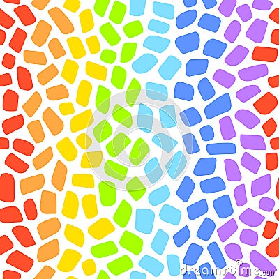 Rainbow mosaic seamless vector pattern Vector Illustration