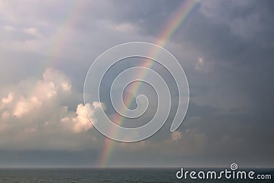 Rainbow Over the Gulf Stock Photo