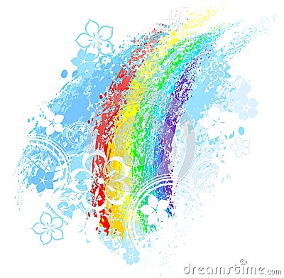 Rainbow painted Vector Illustration