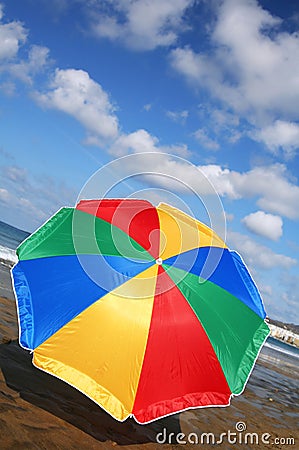 Rainbow Parasol Stock Photo