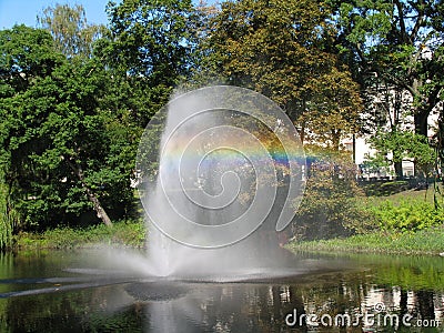 Rainbow in the park Stock Photo