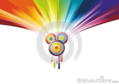 Rainbow party banner Vector Illustration