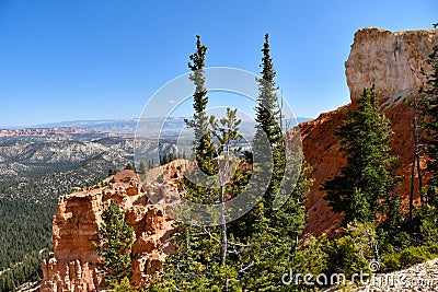 Rainbow Point at Bryce Canyon National Park Stock Photo