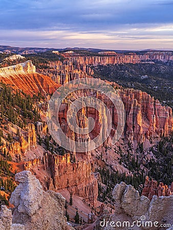 Rainbow Point Pink Cliffs View Stock Photo