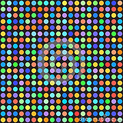 Rainbow polka dot pattern. Seamless vector background Vector Illustration