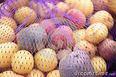 Rainbow potato Stock Photo