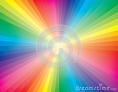 Rainbow rays Stock Photo