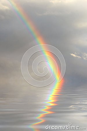 Rainbow reflected Stock Photo