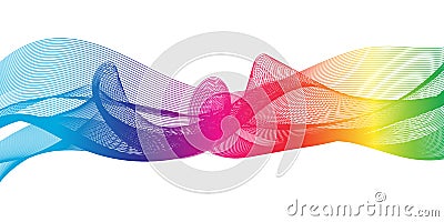 Rainbow ribbon Vector Illustration