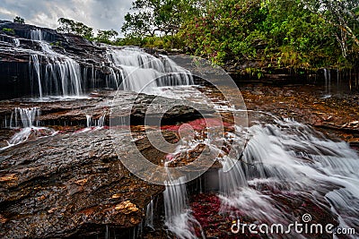 The rainbow river or five colors river is in Colombia Stock Photo