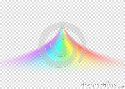 Rainbow road on light transparent background Vector Illustration