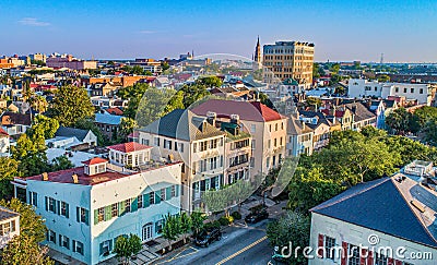 Rainbow Row in Charleston South Carolina SC Editorial Stock Photo