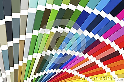 Rainbow Sample Colors Catalogue. Color Guide Palette Background. Stock Photo