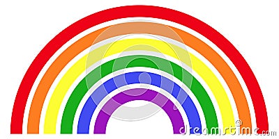 Rainbow shape. Magic fairytale symbol. Miracle sign Vector Illustration