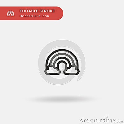 Rainbow Simple vector icon. Illustration symbol design template for web mobile UI element. Perfect color modern pictogram on Stock Photo