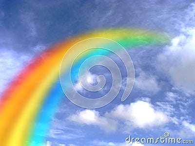 Rainbow in the sky Stock Photo