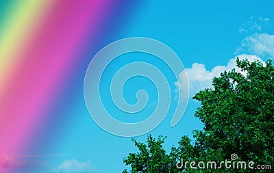 Rainbow sky Stock Photo