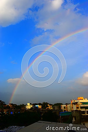 Rainbow on the sky Stock Photo