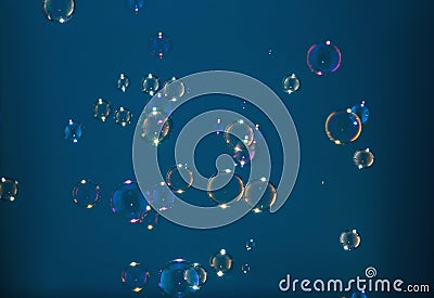 Rainbow soap bubbles Stock Photo