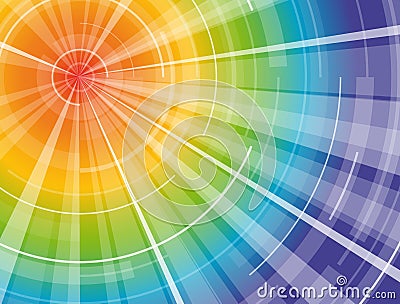 Rainbow spectrum sun Stock Photo