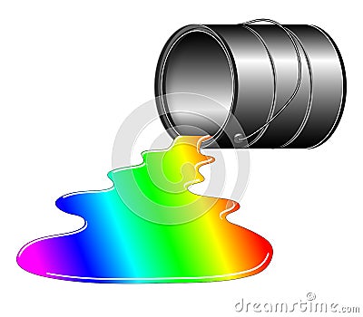 Rainbow Spill Stock Photo
