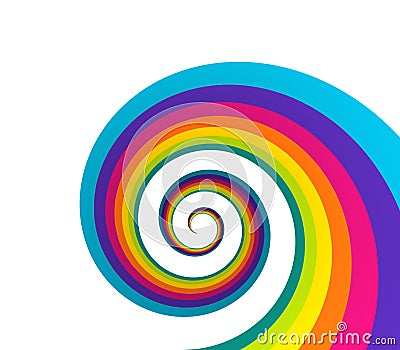 Rainbow spiral Stock Photo