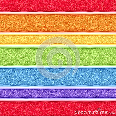 Rainbow sponge cake background. Colorful seamless texture. Vector Illustration