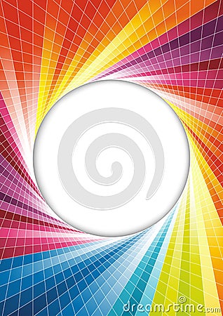 Rainbow spring background - circle Vector Illustration