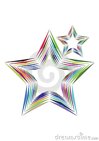 Rainbow Stars Stock Photo