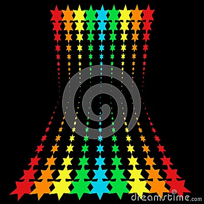 Rainbow stars Vector Illustration