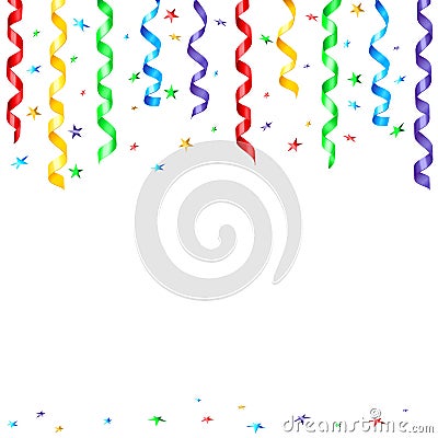 Rainbow streamer Vector Illustration