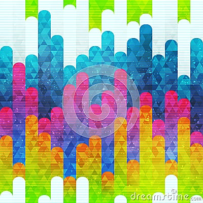 Rainbow stripes seamless pattern Vector Illustration