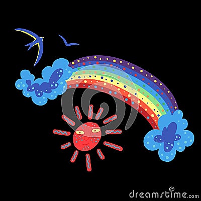 Summer color doodle2 Vector Illustration