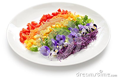 Rainbow super salad Stock Photo