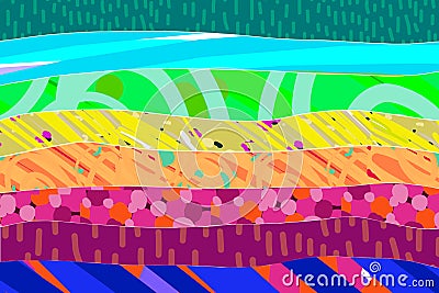 Rainbow textured hand drawn background abstract in vibrant colors Stock Photo
