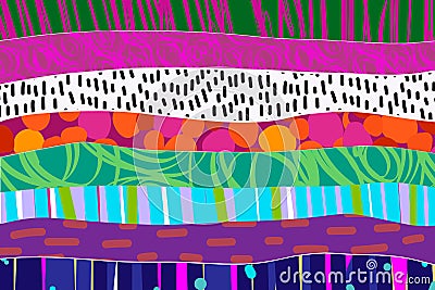 Rainbow textured hand drawn background abstract in vibrant colors Stock Photo