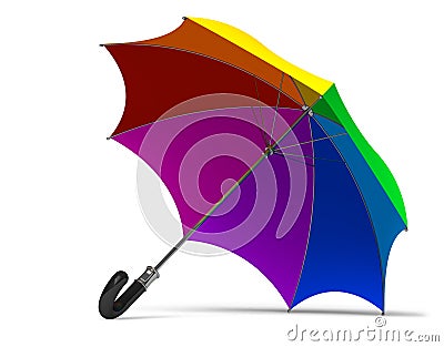 Rainbow umbrella Stock Photo