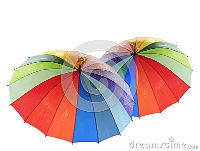 Rainbow umbrella Stock Photo