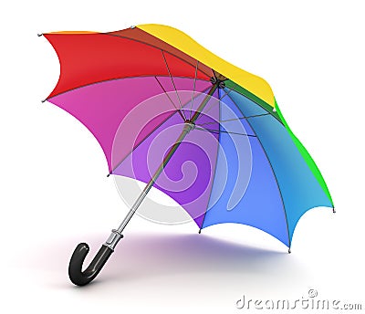 Rainbow umbrella Stock Photo