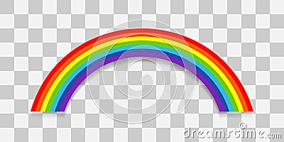 Rainbow vector illustration on transparent background Vector Illustration