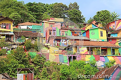 Rainbow Village Semarang Stock Photo