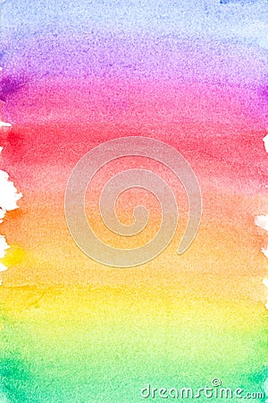 Rainbow vivid watercolor background Stock Photo