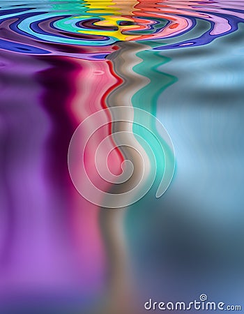 Rainbow Water Drop Splash Stock Photo