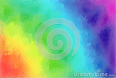 Rainbow watercolor background Vector Illustration