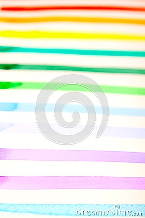 Rainbow watercolor banner underline background isolated Stock Photo