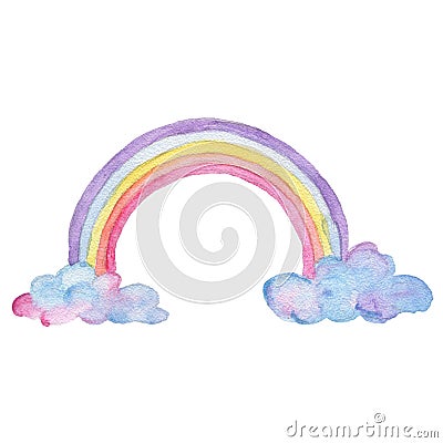 Rainbow. Watercolor object Stock Photo